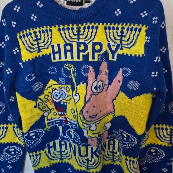 Happy hanukkah SpongeBob Ugly sweater Small - Picture 1 of 4